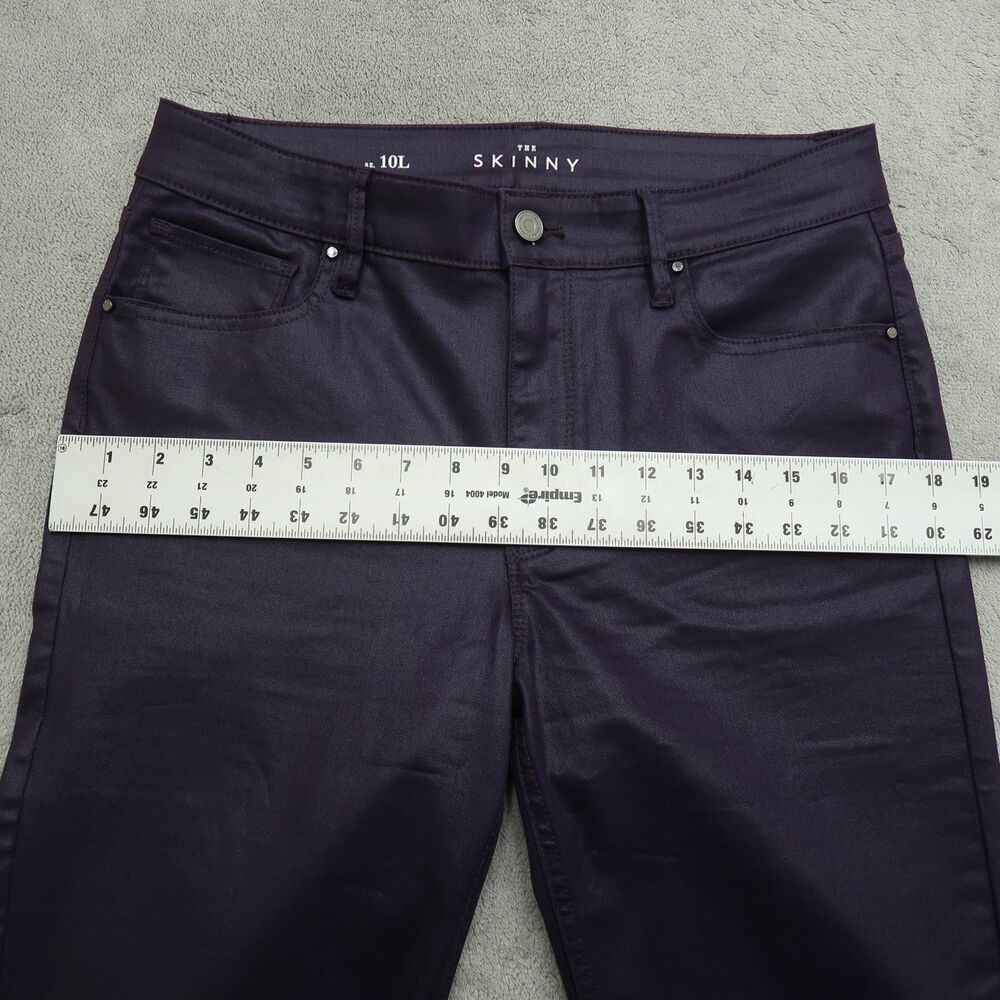 WHBM Jeans Women's Size 10L Purple High-Rise Skinny Coated Micro Jean 31" Inseam - Picture 8 of 16